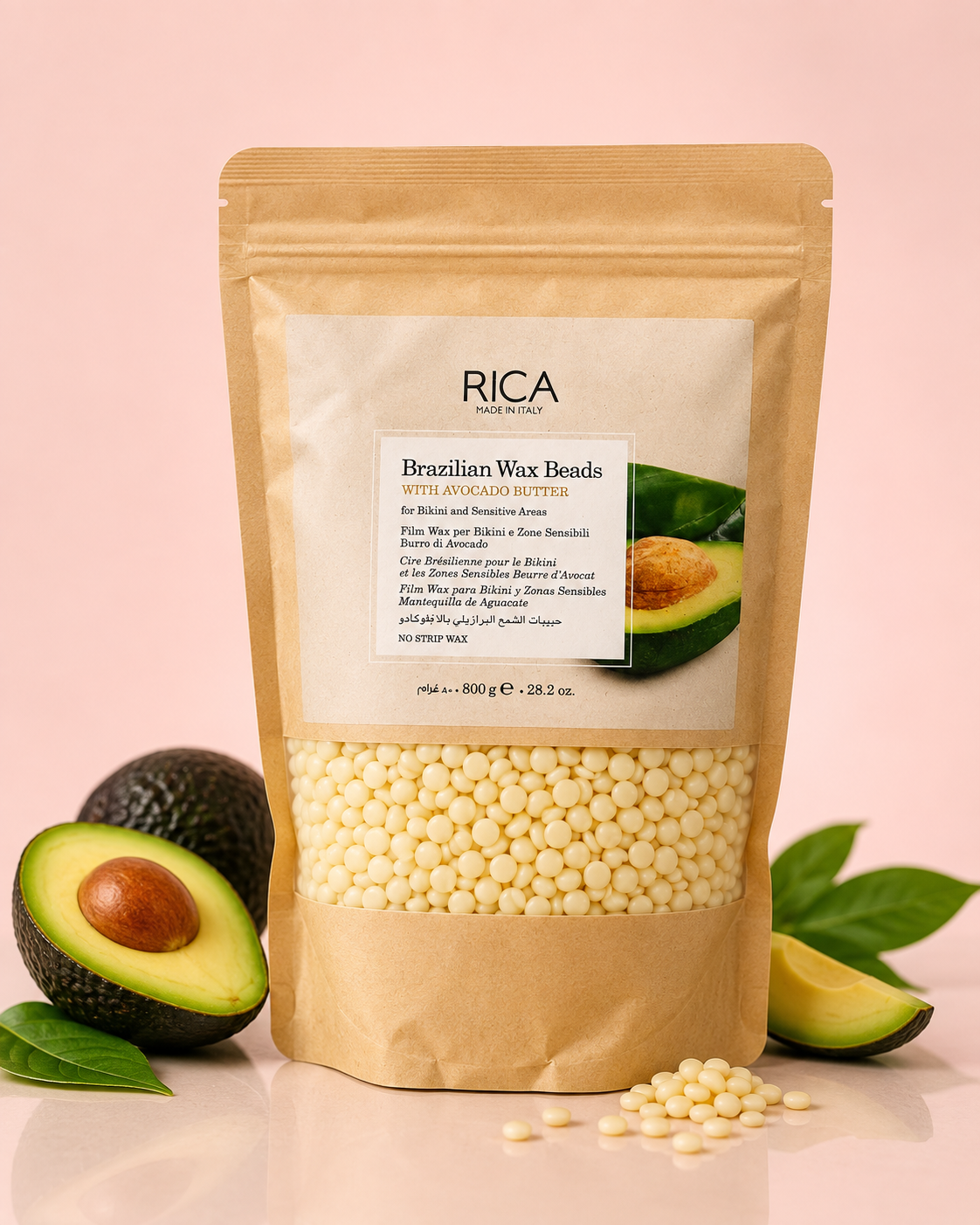 Rica Brazilian Wax Beads with Avocado Butter 800g