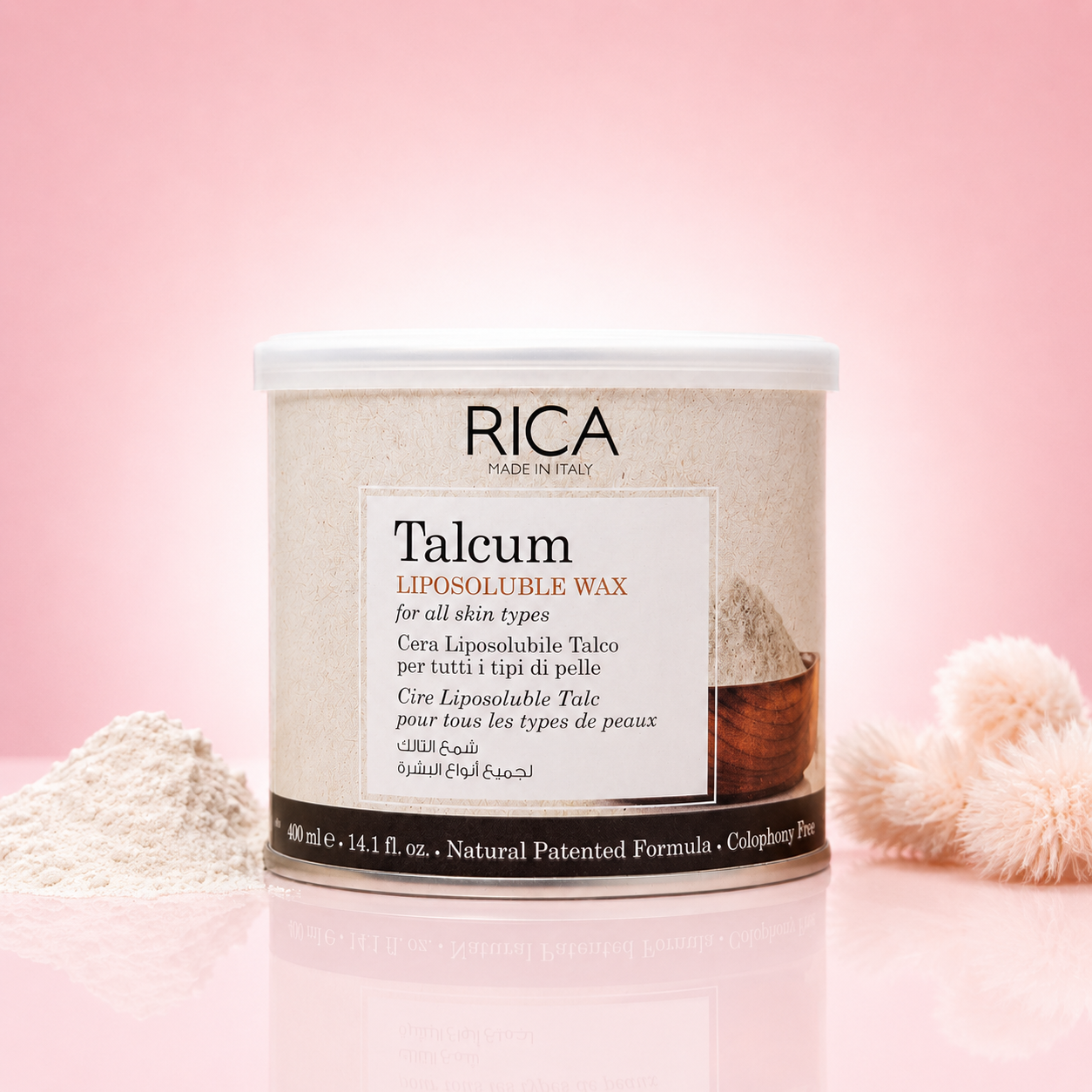 Rica Talcum Liposoluble Wax 400ml